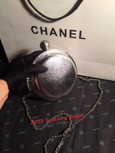 Chanel Plexiglass Globe Clutch Bag Silver