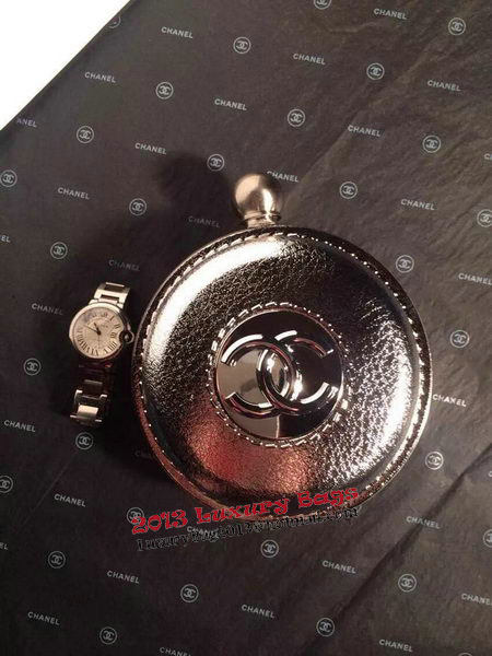 Chanel Plexiglass Globe Clutch Bag Silver