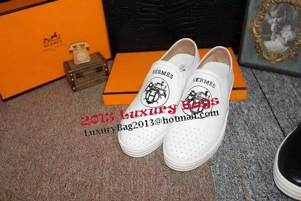 Hermes Casual Shoes Leather HO0496 White