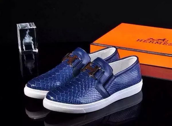 Hermes Casual Shoes Snake Leather HO0498 Blue