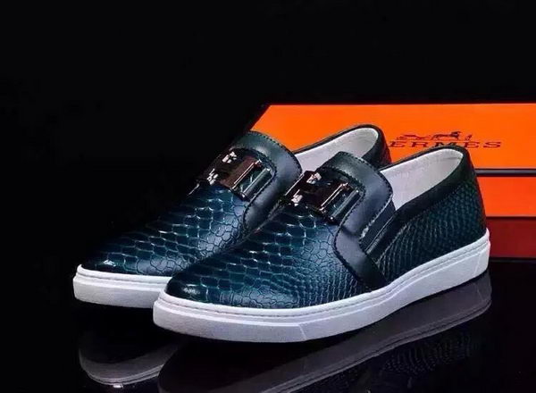 Hermes Casual Shoes Snake Leather HO0498 Green