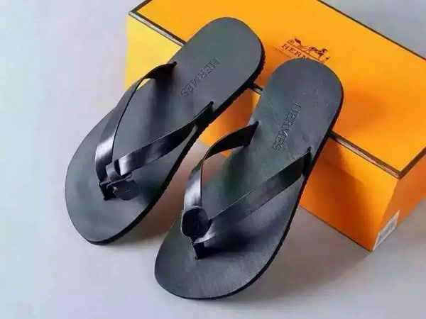 Hermes Flip-Flop Leather HO0491 Black