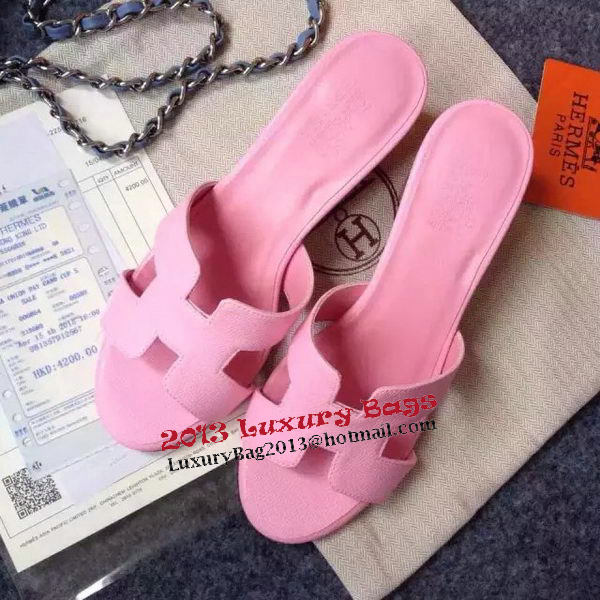 Hermes Sandals Togo Leather HO0471 Pink