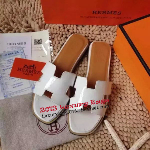 Hermes Slipper Calfskin Leather HO0476 OffWhite