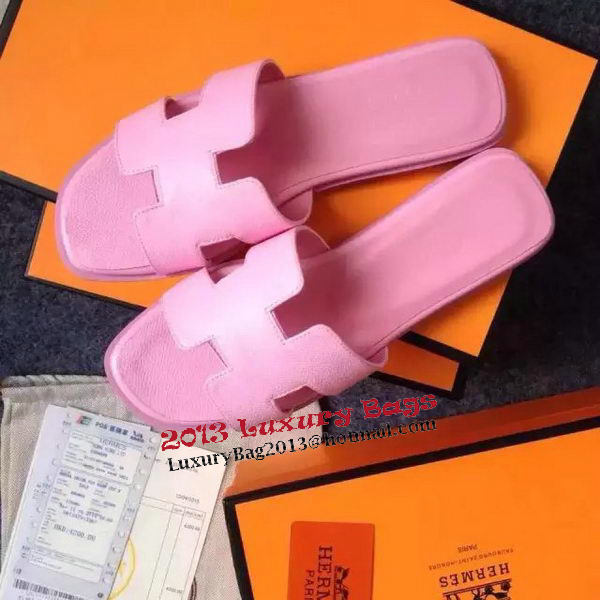 Hermes Slipper Calfskin Leather HO0476 Pink