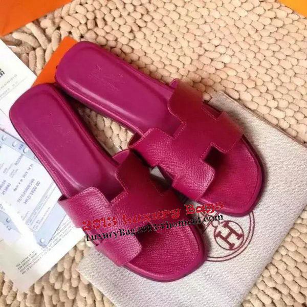 Hermes Slipper Calfskin Leather HO0476 Rose