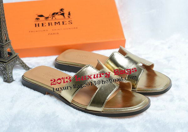 Hermes Slipper Leather HO0418 Gold