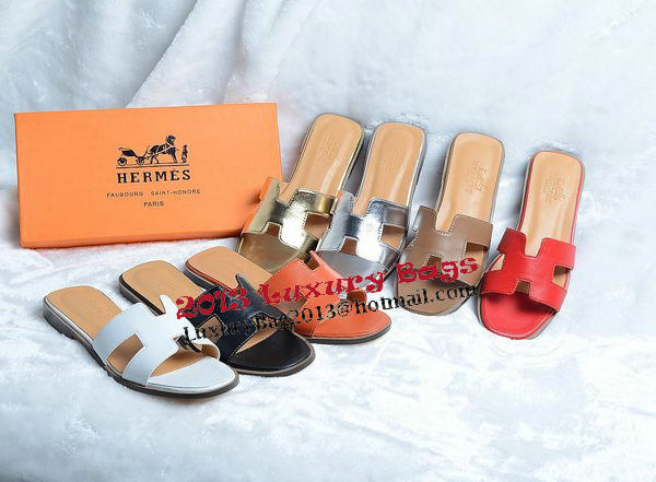 Hermes Slipper Leather HO0418 Gold