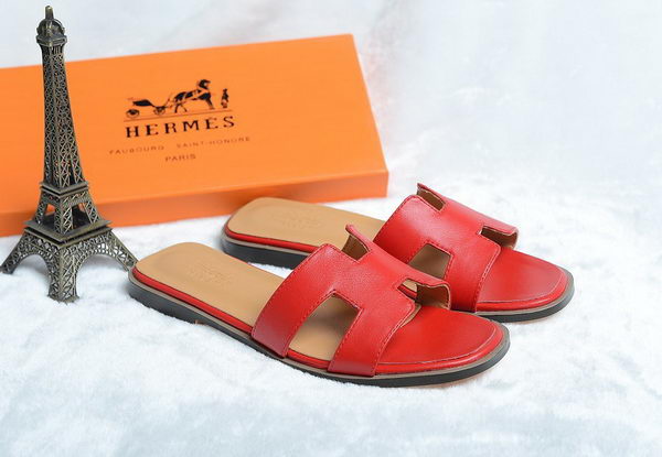 Hermes Slipper Leather HO0418 Red