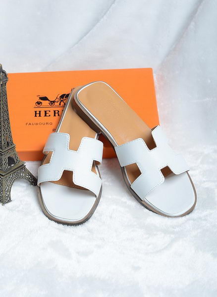 Hermes Slipper Leather HO0418 White