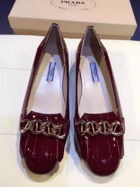 Prada Ballerina Patent Leather PD442 Burgundy