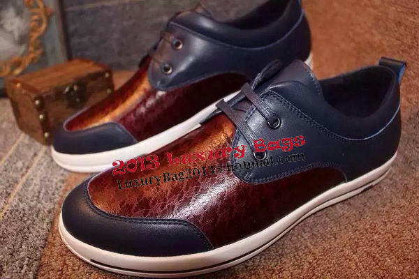 Prada Casual Shoes Calfskin Leather PD417 Blue