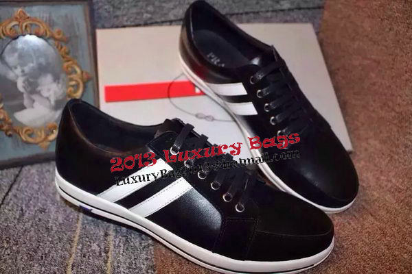 Prada Casual Shoes Sudde Leather PD415 Black