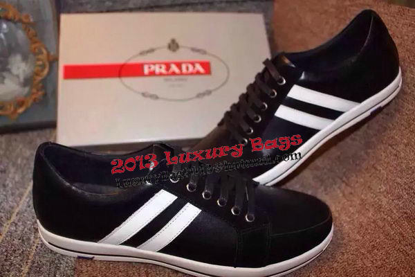 Prada Casual Shoes Sudde Leather PD415 Black