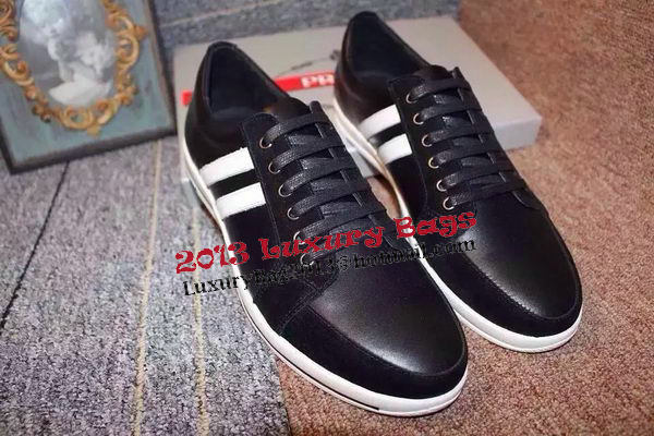 Prada Casual Shoes Sudde Leather PD415 Black