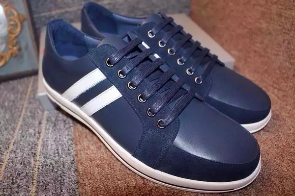 Prada Casual Shoes Sudde Leather PD415 Blue