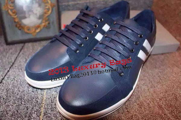 Prada Casual Shoes Sudde Leather PD415 Blue