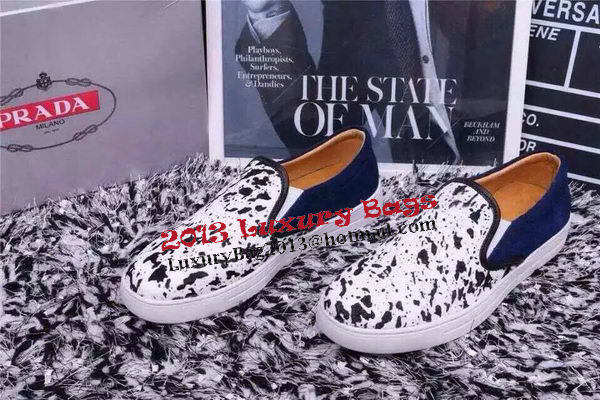 Prada Casual Shoes Sudde Leather PD426 Blue