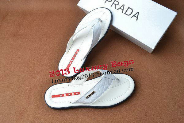 Prada Flip-Flop Sheepskin Leather PD409 White