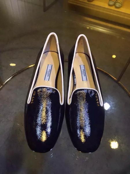 Prada Patent Leather Flat Shoe PD441 Black