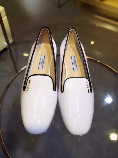 Prada Patent Leather Flat Shoe PD441 White