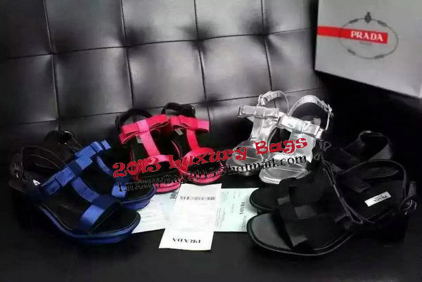 Prada 60mm Sandal Satin PD432 Black