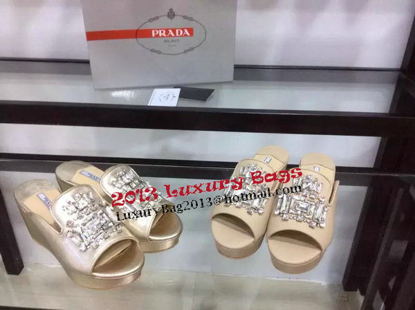 Prada Slipper Leather PD407 Apricot