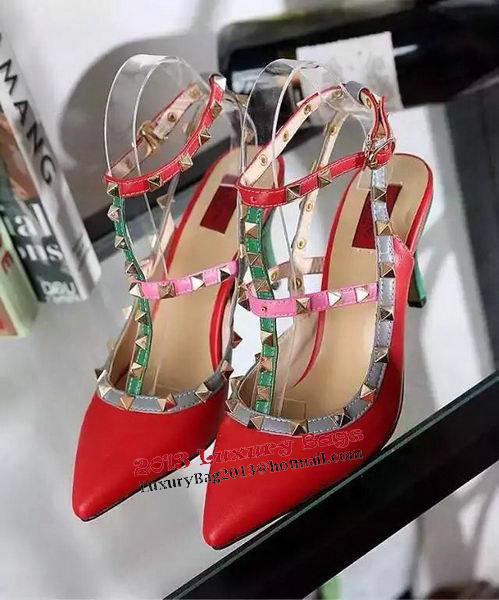 Valentino Calfskin Leather Pump VT486 Red