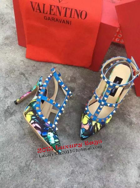 Valentino Calfskin Leather Pump VT511 Blue