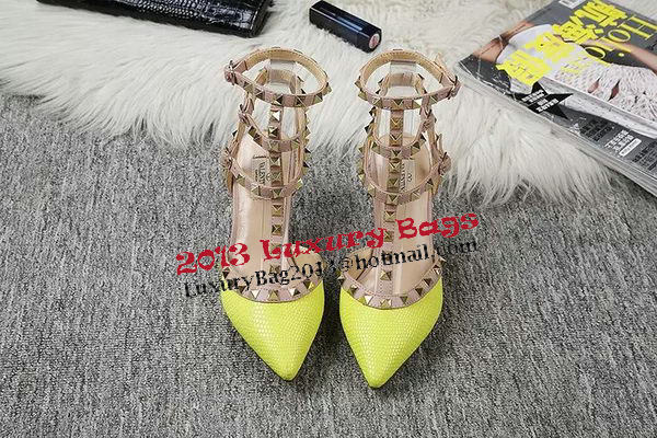 Valentino Lizard Leather Pump VT470 Lemon