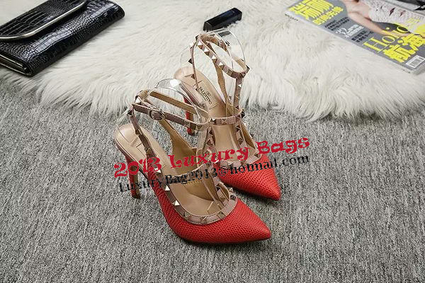 Valentino Lizard Leather Pump VT478 Orange