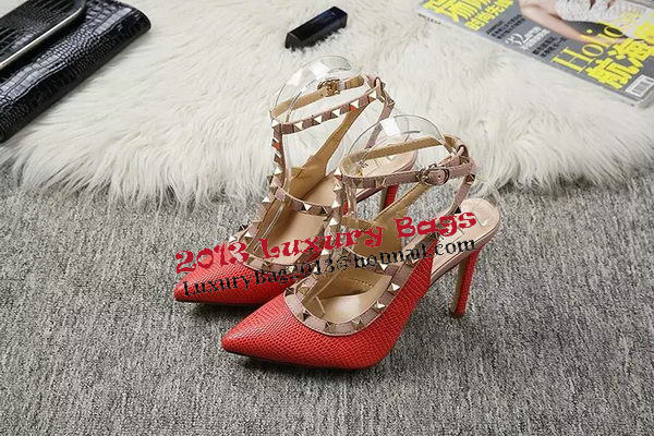 Valentino Lizard Leather Pump VT478 Orange