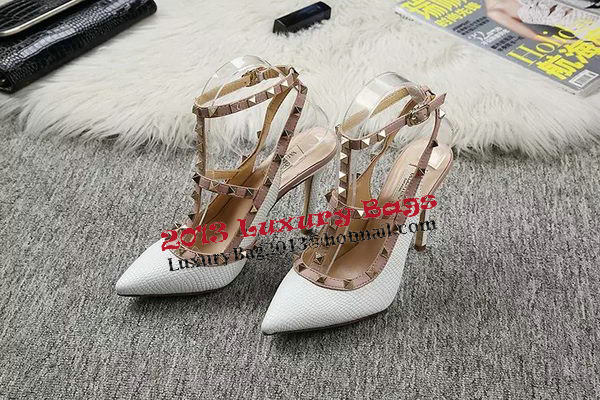 Valentino Lizard Leather Pump VT478 White