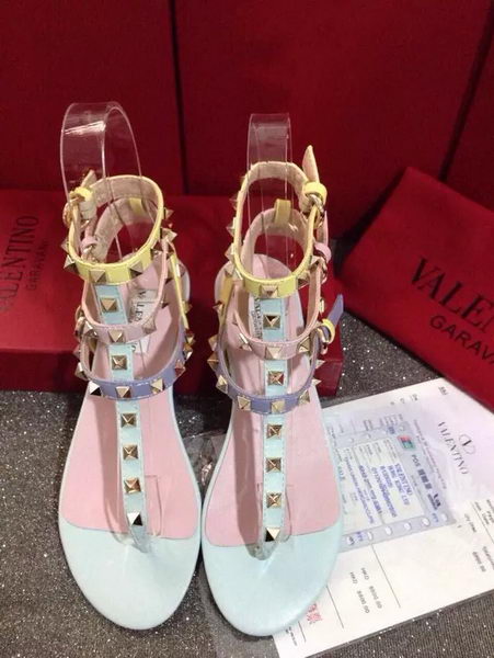 Valentino Sandals Leather VT424 Pink&SkyBlue