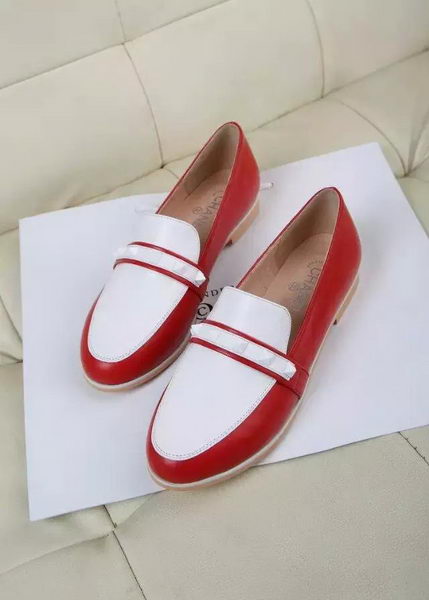 Chanel Casual Shoes Leather CH1313 Red&White