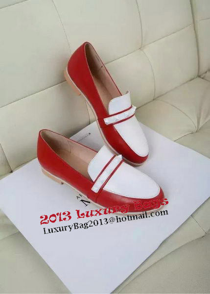 Chanel Casual Shoes Leather CH1313 Red&White