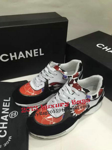 Chanel Casual Shoes Suede Leather CH1329 Black&Red