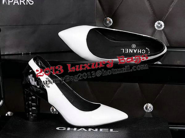 Chanel Leather 70mm Pump CH1305 Black&White