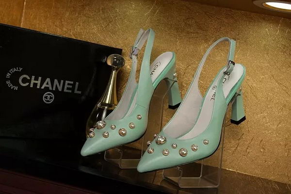 Chanel Sheepskin Leather Pump CH1316 Light Green