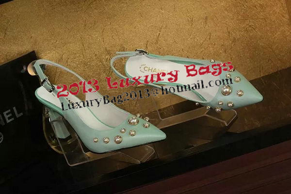 Chanel Sheepskin Leather Pump CH1316 Light Green