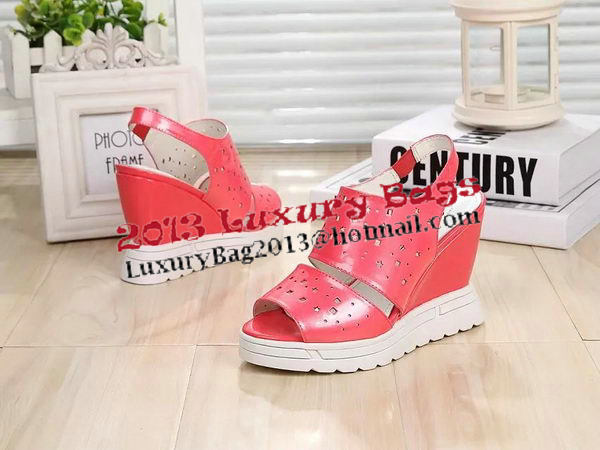 Chanel Wedges 110mm Sandal Leather CH1302 Light Red