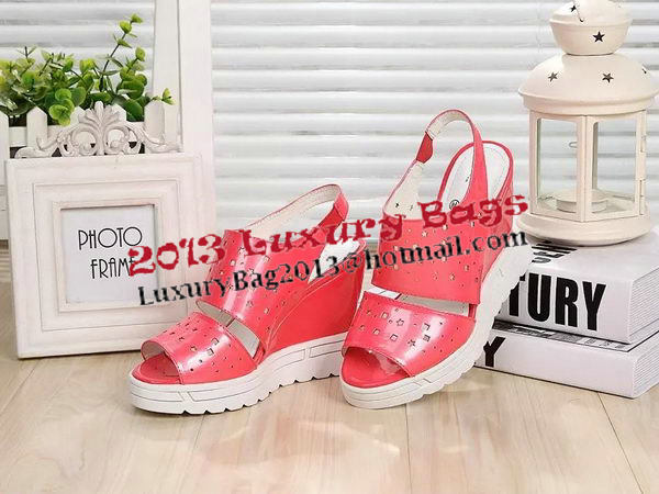 Chanel Wedges 110mm Sandal Leather CH1302 Light Red