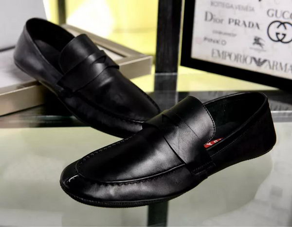 Prada Casual Shoes Leather PD453 Black