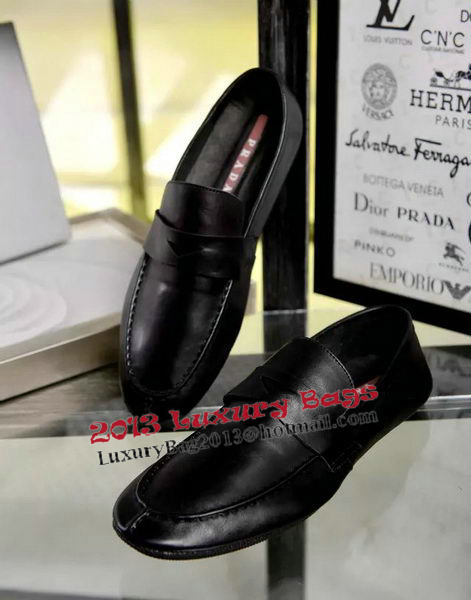 Prada Casual Shoes Leather PD453 Black