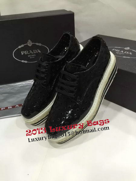 Prada Casual Shoes Leather PD457 Black