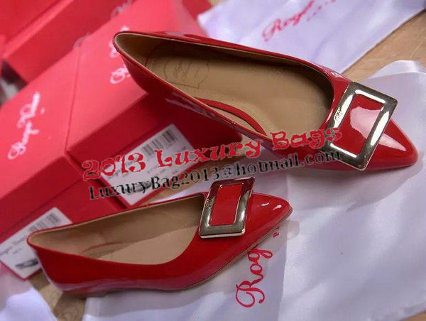 Roger Vivier Patent Leather Flat RV266 Red