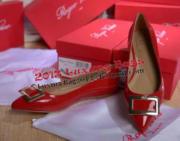 Roger Vivier Patent Leather Flat RV266 Red