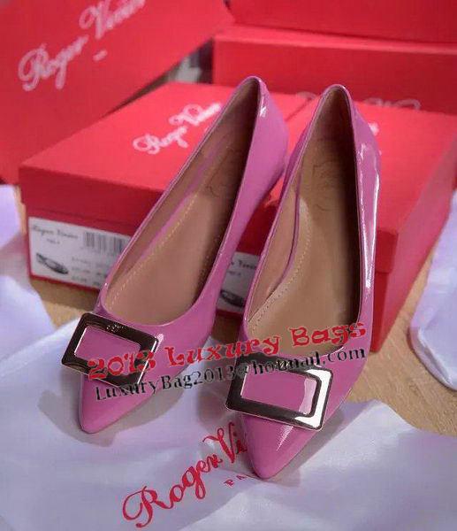 Roger Vivier Patent Leather Flat RV266 Rose