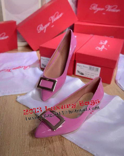 Roger Vivier Patent Leather Flat RV266 Rose