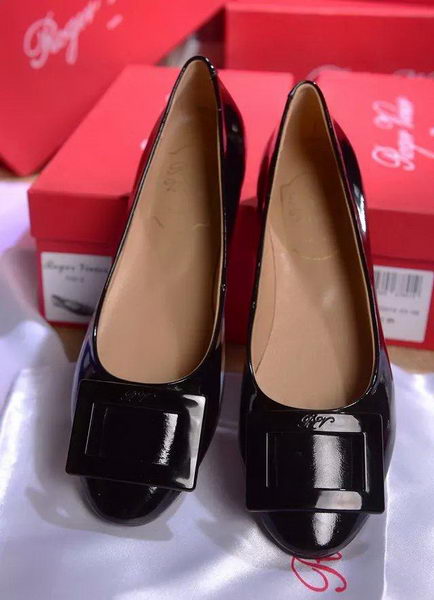 Roger Vivier Patent Leather Flat RV271 Black